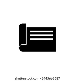 Financial Newspaper flat vector icon. Simple solid symbol isolated on white background