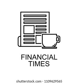 financial newspaper outline icon. Element of finance icon for mobile concept and web apps. Thin line financial newspaper outline icon can be used for web and mobile. Premium icon on white background
