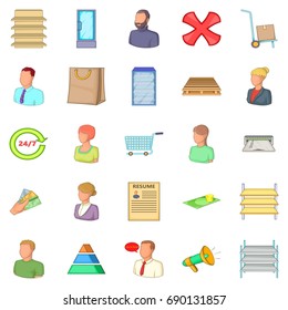 Financial officer icons set. Cartoon set of 25 financial officer vector icons for web isolated on white background