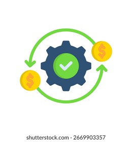 Ilustración vectorial plana del icono de la operación financiera