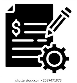 Financial Operations Icon Element For Design