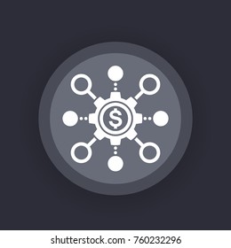 financial operations vector icon