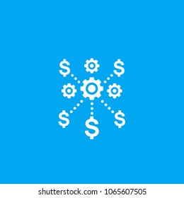 financial operations vector icon, pictogram