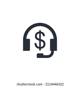 financial operator. Vector icon isolated on white background.