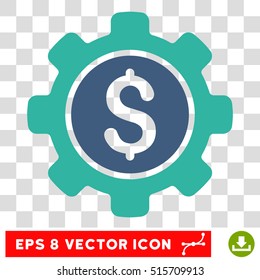 Financial Options EPS vector pictograph. Illustration style is flat iconic bicolor cobalt and cyan symbol.
