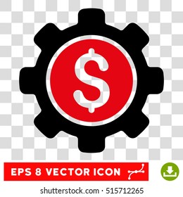Financial Options EPS vector pictograph. Illustration style is flat iconic bicolor intensive red and black symbol.