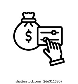 Vektorgrafik mit dem Symbol "Finanzoptionen"