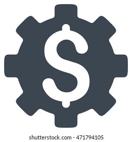 Financial Options icon. Vector style is flat iconic symbol with rounded angles, smooth blue color, white background.