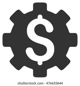 Financial Options icon. Vector style is flat iconic symbol with rounded angles, gray color, white background.
