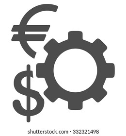 Financial Options vector icon. Style is flat symbol, gray color, rounded angles, white background.