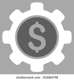 Financial Options vector icon. Style is bicolor flat symbol, dark gray and white colors, rounded angles, silver background.