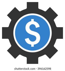 Financial Options vector icon. Style is flat symbol, cobalt color, white background.