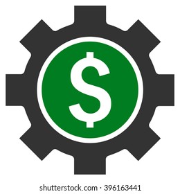Financial Options vector icon. Style is bicolor flat symbol, green and gray colors, white background.
