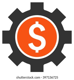 Financial Options vector icon. Style is bicolor flat symbol, orange and gray colors, white background.