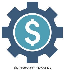Financial Options vector icon. Style is bicolor flat symbol, cyan and blue colors, white background.