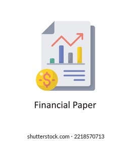 Financial Paper Vector Flat Icon Design illustration. Banking and Payment Symbol on White background EPS 10 File