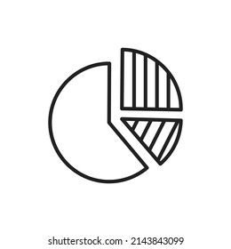 Financial part thin line icon. Linear symbol. Vector illustration.