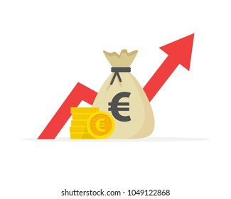 Financial performance, euro business productivity, statistic report, mutual fund, return on investment, finance consolidation, budget planning and management, income growth concept