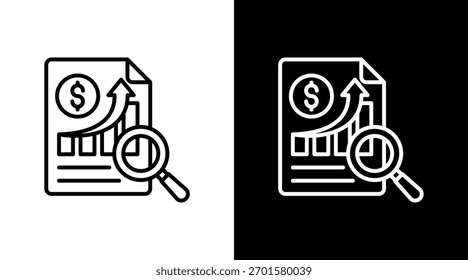 Rendimiento financiero con diseño de conjunto de iconos