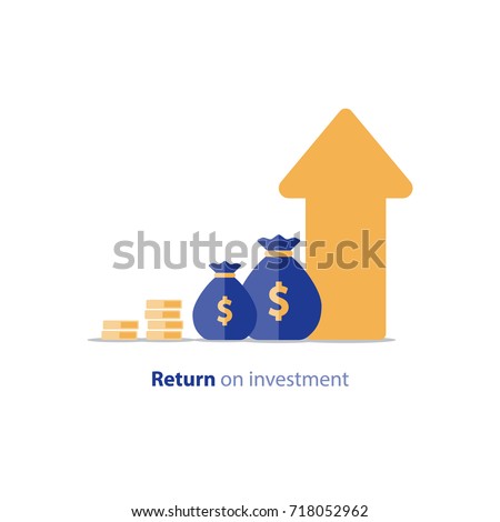 Financial performance, statistic report, boost business productivity, mutual fund, return on investment, finance consolidation, budget planning, income growth concept, vector flat icon
