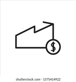 Financial performance or statistic report icon