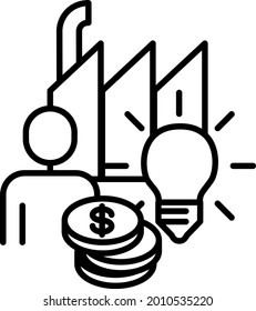 finanzielle, materielle und intellektuelle Ressourcen, Symbol für Schlüsselressourcen, Vektorgrafik