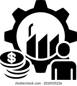 finanzielle, materielle und intellektuelle Ressourcen, Symbol für Schlüsselressourcen, Vektorgrafik