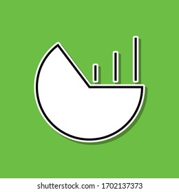 Das Symbol für die Linie der Finanzpie-Linie. Einfache dünne Linie, Vektorillustration von Diagrammen und Diagrammen für i und ux, Website oder mobile Applikationen