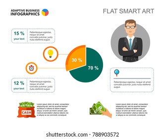 Financial Pie Chart Slide Template
