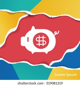 financial piggybank icon