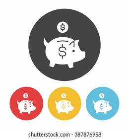 financial piggybank icon