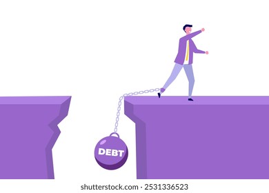 Financial pitfall, risk management, investment profit and loss concept. Vector illustration.