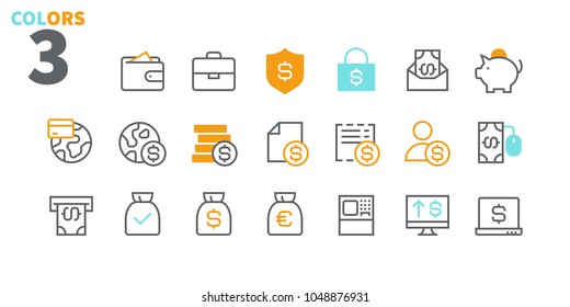 Financial Pixel Perfect Well-crafted Vector Thin Line Icons 48x48 Ready for 24x24 Grid for Web Graphics and Apps. Simple Minimal Pictogram Part 2