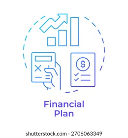 Financial plan blue gradient