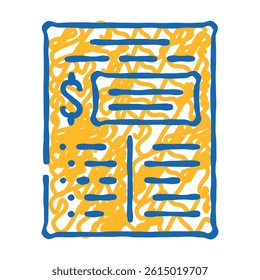 financial plan document doodle icon sketch vector. financial plan document sign. isolated symbol illustration