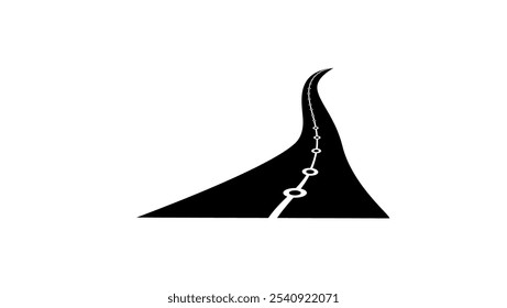 Finanzplan Emblem, schwarz, einzelne Silhouette