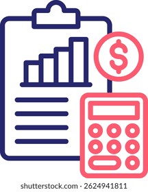 Finanzplan-Symbol, Farbvektorgrafik