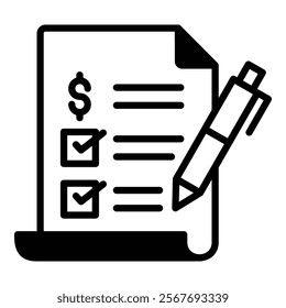 Financial Plan Icon Element For Design