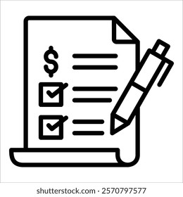 Financial Plan Icon Element For Design