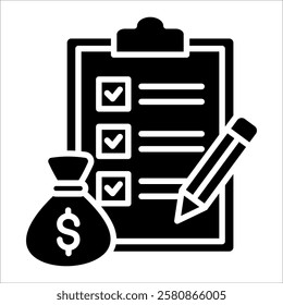 Financial Plan Icon Element For Design