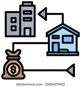 Financial Plan Icon Element For Design