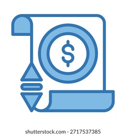 Icon-Element für Finanzplan für Design