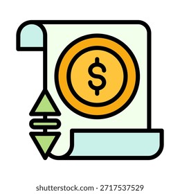 Elemento De Icono De Plan Financiero Para Diseño