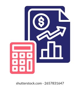 Ícone do Plano Financeiro - Ilustração do Vetor de Preenchimento