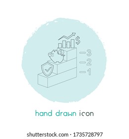 Financial plan icon line element. Vector illustration of financial plan icon line isolated on clean background for your web mobile app logo design.