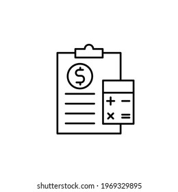 financial plan icon vector illustration. business and finance. isolated on white background