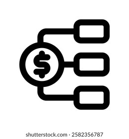 financial plan line icon. vector icon for your website, mobile, presentation, and logo design.