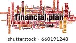 Financial plan word cloud concept. Vector illustration 