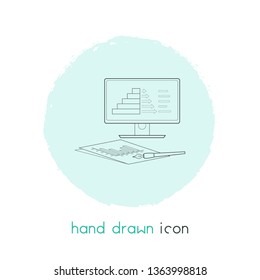 Financial planner icon line element. Vector illustration of financial planner icon line isolated on clean background for your web mobile app logo design.