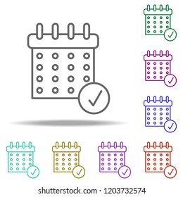 financial planner outline icon. Elements of Banking & Finance in multi color style icons. Simple icon for websites, web design, mobile app, info graphics